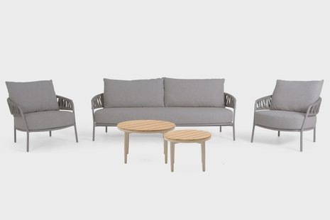 4 Seasons Outdoor Calma/Toscane 50/70 cm stoel-bank loungeset 5-delig