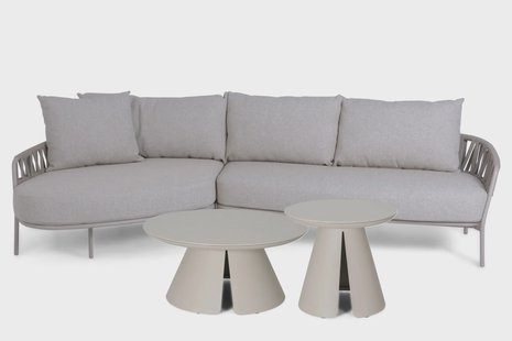 4 Seasons Outdoor Calma/Cayora 50/80 cm hoek loungeset 4-delig