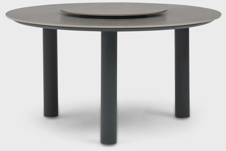 Coco Trino dining tuintafel 140 cm met lazy susan