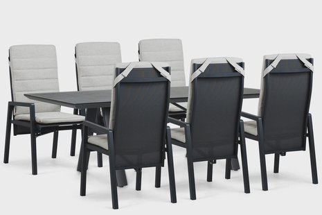 Lifestyle Vivaro/Monza 230x100 cm dining tuinset 7-delig