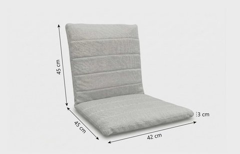 Timo dining tuinstoel kussen Soft grey