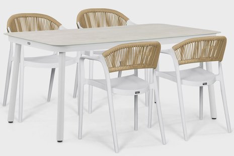Domani Toscano/Tavano 160x90 cm dining tuinset 5-delig