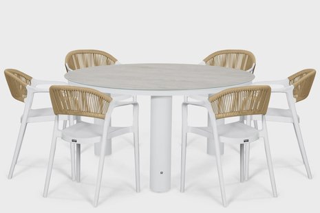 Domani Toscano/Arancia 150 cm dining tuinset 7-delig