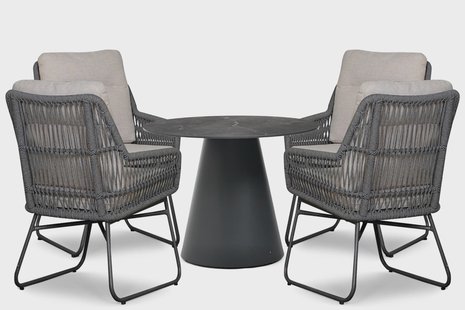 Lifestyle Vicente/Serino 100 cm dining tuinset 5-delig