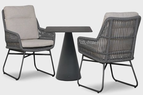 Lifestyle Vicente/Serino 70x70 cm dining tuinset 3-delig