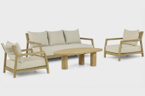 Santika Suka/Riah 135 cm stoel-bank loungeset 4-delig