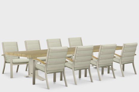 Osmen Midura/Superior 330x100 cm dining tuinset 9-delig