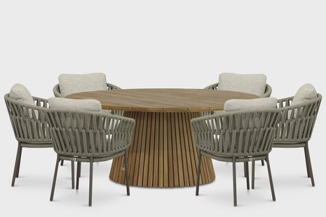 Coco Viento/Fungo 180 cm dining tuinset 7-delig