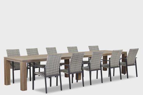 Lifestyle Upton/Brighton 400 cm dining tuinset 11-delig stapelbaar