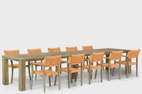 Lifestyle Dallas/Brighton 400 cm dining tuinset 11-delig