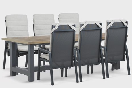 Lifestyle Vivaro/San Francisco 260x100 cm dining tuinset 7-delig