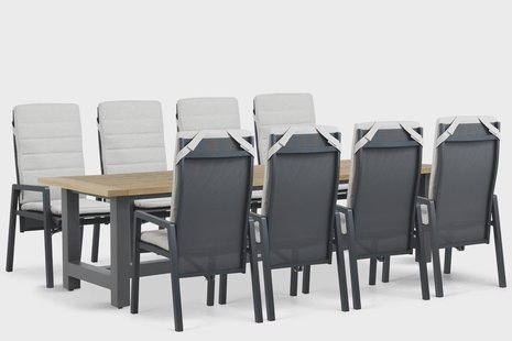 Lifestyle Vivaro/San Francisco 300x100 cm dining tuinset 9-delig