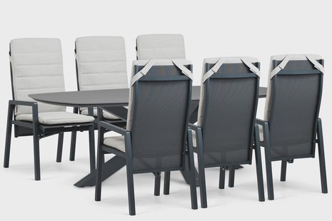 Lifestyle Vivaro/Voyage 240x120 cm dining tuinset 7-delig