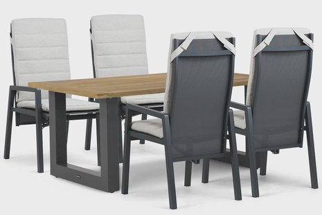 Lifestyle Vivaro/Cardiff 180x100 cm dining tuinset 5-delig