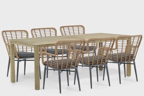 De Laan Toledo/Weston 210 cm dining tuinset 7-delig