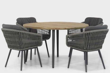 Lifestyle Western/Montana 130 cm rond dining tuinset 5-delig