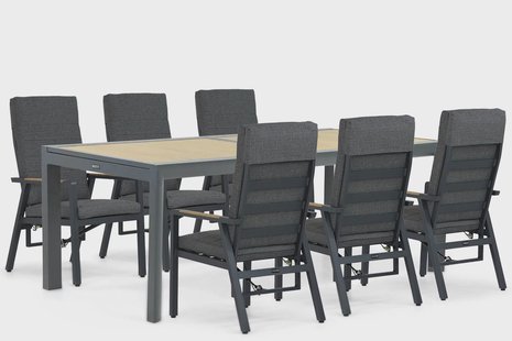 Lifestyle Marseille/Rosarno 214/273 cm dining tuinset 7-delig