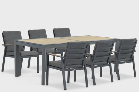 Lifestyle Marseille/Rosarno 214/273 cm dining tuinset 7-delig