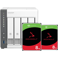 QNAP TS-433-4G + Seagate Ironwolf 16TB (2x8TB)