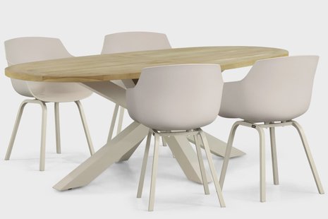 Lifestyle Salina/Brookline 200 cm dining tuinset 5-delig