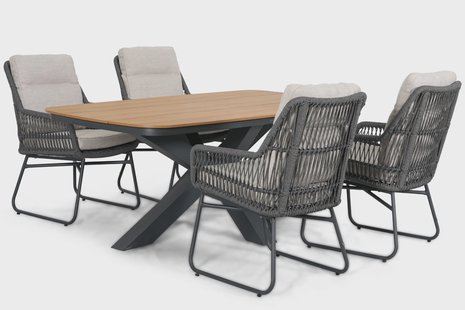 Lifestyle Vicente/Camila 180x100 cm dining tuinset 5-delig