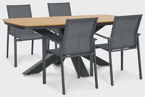 Lifestyle Timo/Camila 180x100 cm dining tuinset 5-delig