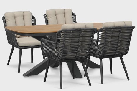 Coco Custa/Camila 180x100 cm dining tuinset 5-delig