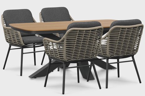 Coco Antoni/Camila 180x100 cm dining tuinset 5-delig