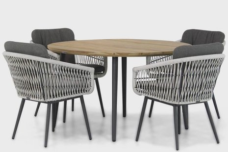 Lifestyle Western/Montana 130 cm rond dining tuinset 5-delig