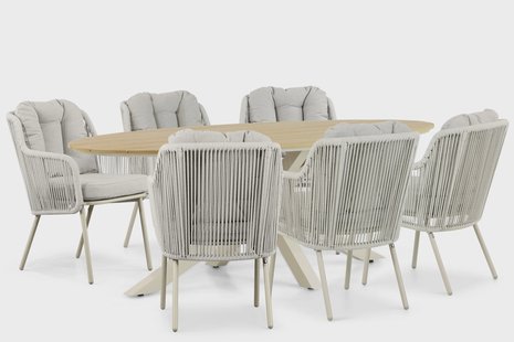 Sanika Nanda/Matara 220 cm dining tuinset 7-delig