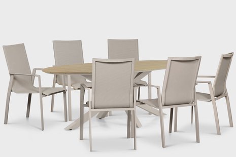 Lifestyle Ultimate/Matara 220x115 cm dining tuinset 7-delig