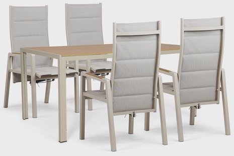 Lifestyle Essence/Creta 160x90 cm dining tuinset 5-delig