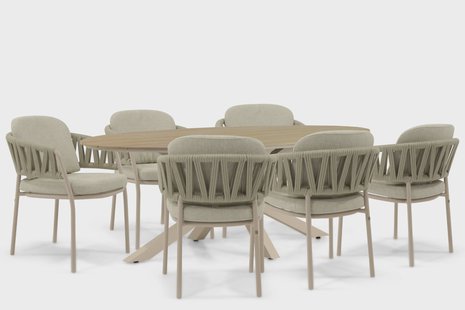 4 Seasons Outdoor Calma/Matara 220x115 cm dining tuinset 7-delig