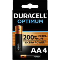 Duracell Alkaline Optimum AA-batterijen 4 stuks
