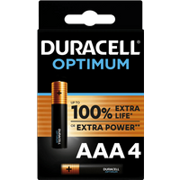 Duracell Alkaline Optimum AAA-batterijen 4 stuks