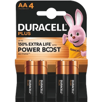 Duracell Alkaline Plus AA-batterijen 4 stuks