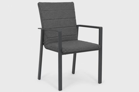 Lifestyle Timo dining tuinstoel antraciet/carbon