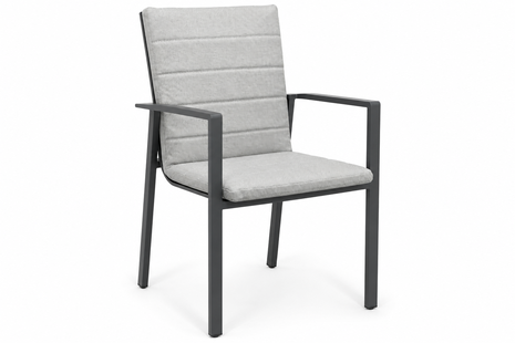 Lifestyle Timo dining tuinstoel antraciet/soft grey