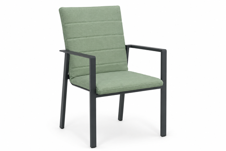 Lifestyle Timo dining tuinstoel antraciet/moss green