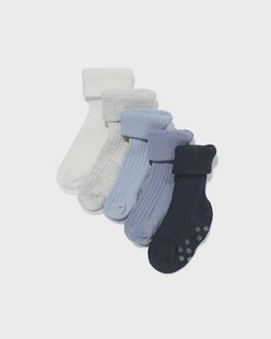 HEMA Babysokken bamboe - 5 paar blauw (blauw)