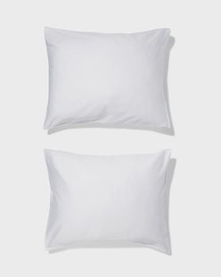 HEMA Kussenslopen 60x70cm hotel katoen percal wit - 2 stuks (wit)
