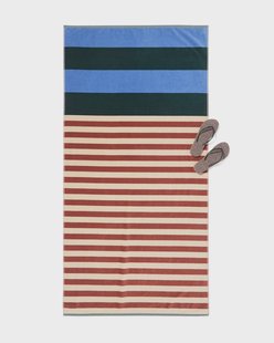 HEMA Strandlaken 90x180cm velours strepen (multi)