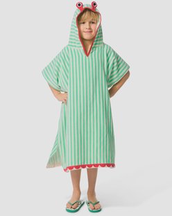 HEMA Kinderponcho 68x78cm krab strepen (multicolor)