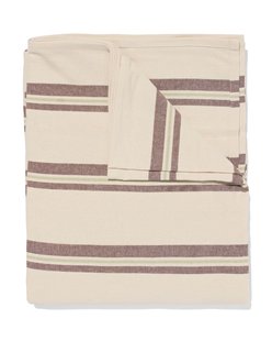 HEMA Tafelkleed XL 320x145cm katoen strepen bruin (bruin)