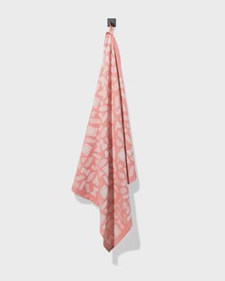 HEMA Theedoek 65x65cm katoen pasta (koraal)