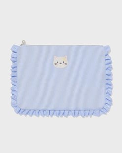 HEMA Laptophoes 41.8x29.5cm strepen kattenprint ruches