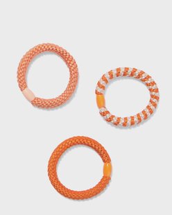 HEMA Haarelastiek oranje - 3 stuks (oranje)