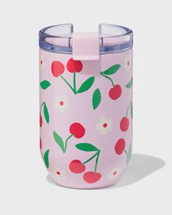 HEMA Koffiebeker to go 350ml rvs kersen