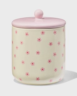 HEMA Voorraadbus 750ml keramiek bloemen