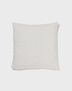 HEMA Kussenhoes 50x50cm katoen doorgestikt wit (wit)
